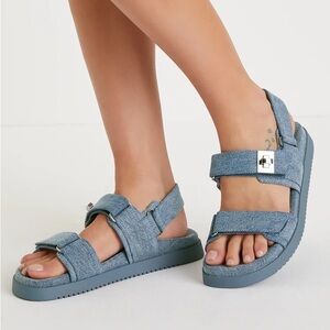NEW Steve Madden Mona Dad Sandal in Denim